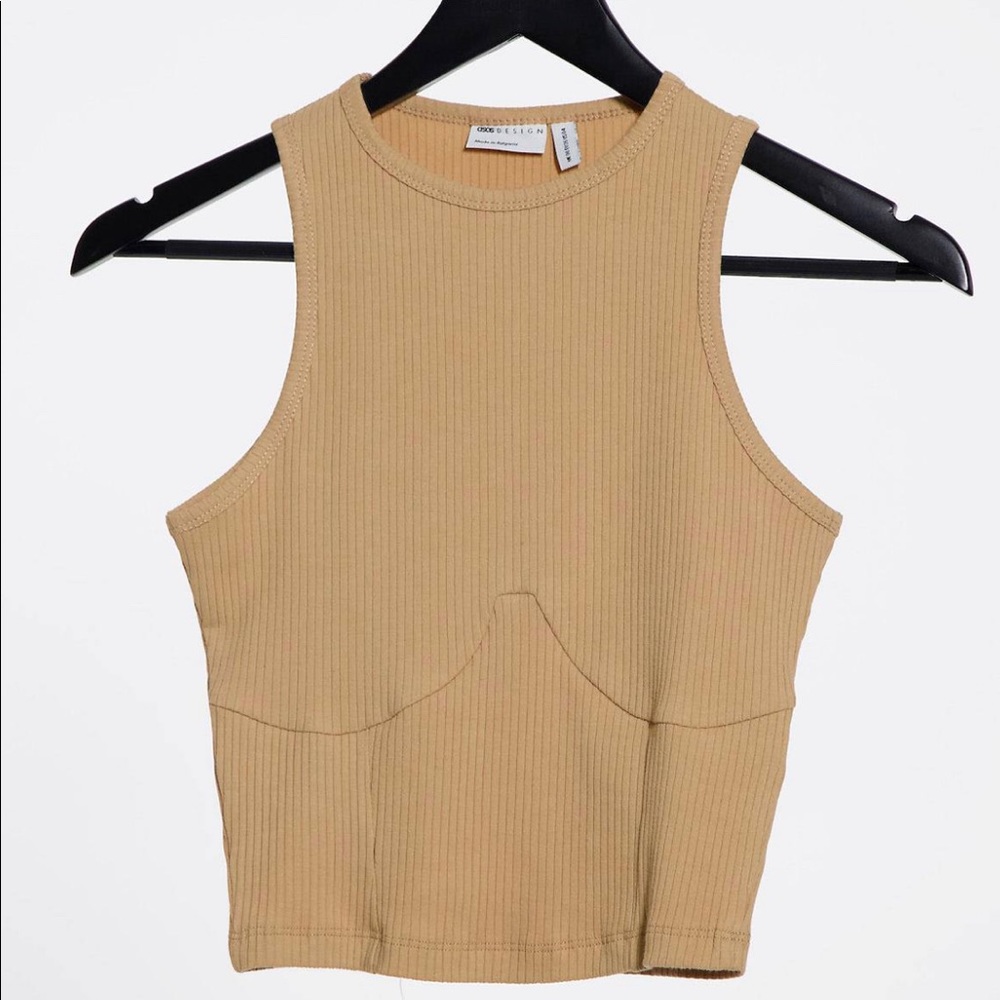 ASOS - Hourglass Rib Racer Vest with Bust